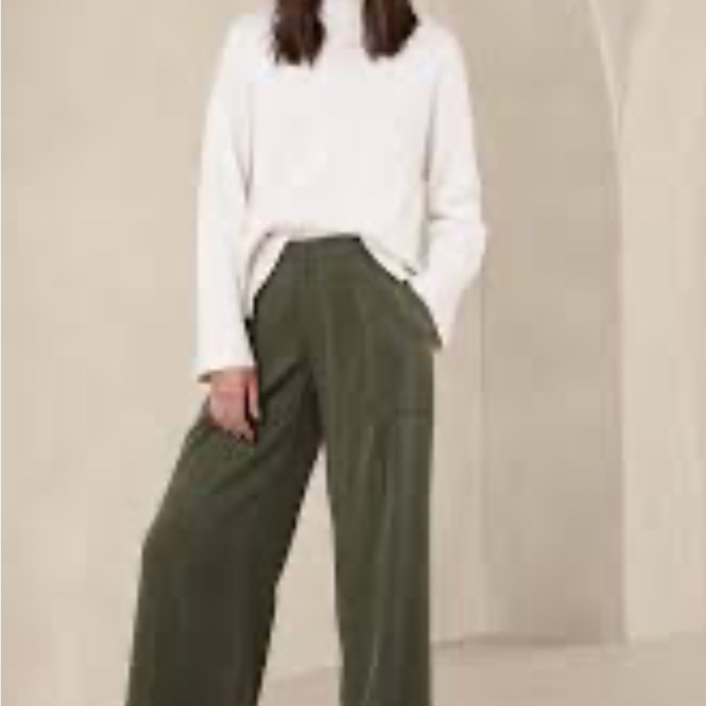 Banana Republic Green Wide Leg Pants
